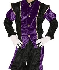 Overig Kinder Pietenpakje (Paars/Zwart)