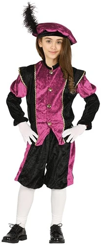 Overig Kinder Pietenpakje (Roze/Zwart) 3 Overig Kinder Pietenpakje (Roze/Zwart)