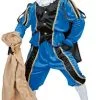 Overig Kostuum Zwarte Piet Blauw Luxe (met Cape) -Overig Winkel kostuum zwarte piet blauw luxe met cape