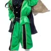 Overig Kostuum Zwarte Piet Groen Luxe (met Cape) -Overig Winkel kostuum zwarte piet groen luxe met cape