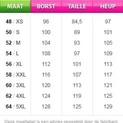 Overig Pietenpak Kok Luxe Voor Heren -Overig Winkel maattabel 38