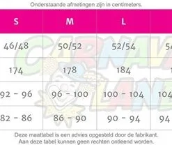 Overig Zwarte Pietenkostuum Voor Volwassenen Zwart Met Rood -Overig Winkel maattabel heren 200047