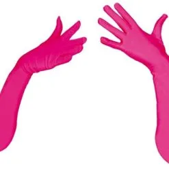 Overig Piet Handschoenen Lang Pink (45cm)