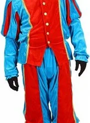 Overig Pietenpak Carlos Fluweel Polyester Turquoise/Rood