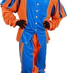 Overig Pietenpak Carlos Fluweel Polyester Blauw/Oranje -Overig Winkel pietenpak carlos polyester fluweel blauw oranje 2
