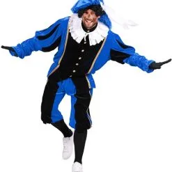 Overig Pietenpak Fluweel Polyester Blauw/Zwart -Overig Winkel pietenpak carlos polyester fluweel blauw zwart 3