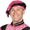 Overig Zwarte Piet Baret Pink Velours (met Veren) -Overig Winkel zwarte piet baret pink velours met veren