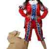 Overig Zwarte Piet Dame Blauw/Rood Met Cape Luxe -Overig Winkel zwarte piet dame blauw rood met cape luxe