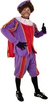 Overig Zwarte Piet Kostuum Paars/Rood Met Cape 5 Overig Zwarte Piet Kostuum Paars/Rood Met Cape - Afbeelding 3