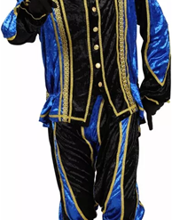 Overig Zwarte Pietenpak Bilbao Zwart/Blauw