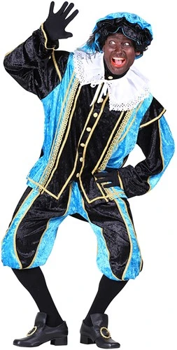 Overig Zwarte Pietenpak Bilbao Zwart/Turquoise 3 Overig Zwarte Pietenpak Bilbao Zwart/Turquoise