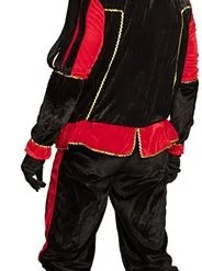 Overig Zwarte Pietenkostuum Voor Volwassenen Zwart Met Rood -Overig Winkel zwarte pietenpak zwart rood voor volwassenen man achterkant